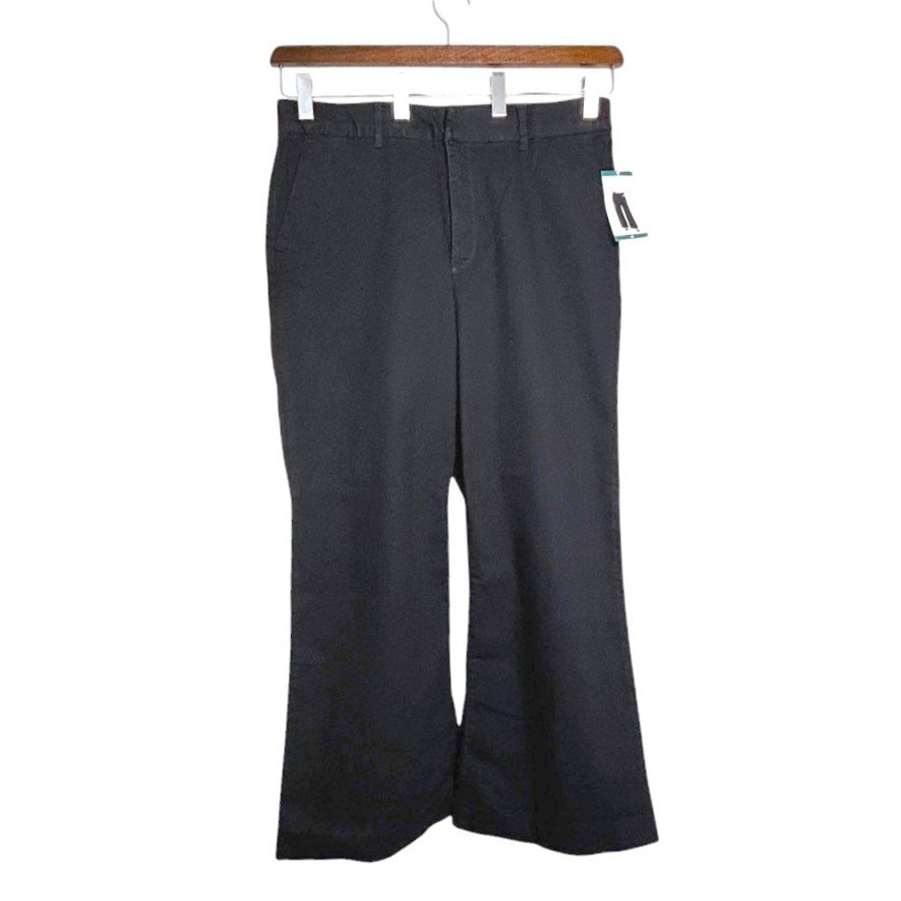NineWest Black Wide Leg High Rise Jean Sz 18 Stretch Elevated Basic Capsule  NWT